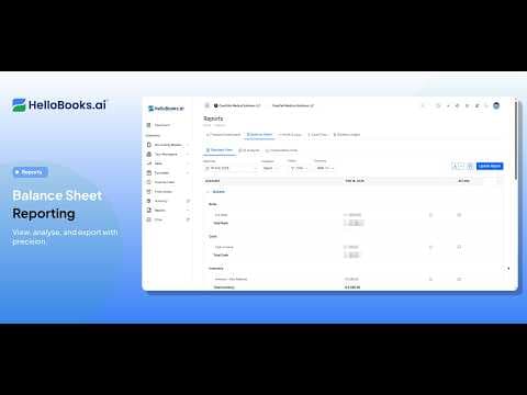 How to View & Analyze Balance Sheet in HelloBooks | Step-by-Step Demo