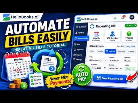 How to Create and Manage Repeating Bills in Hellobooks | Recurring Bills Tutorial