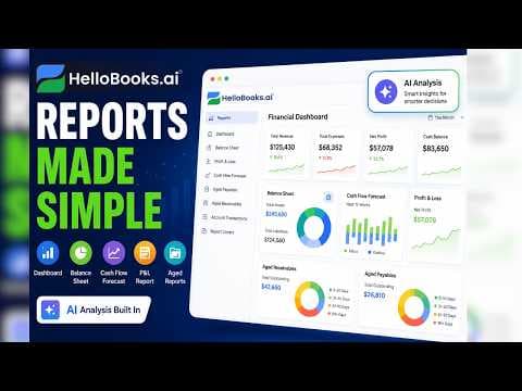 HelloBooks.ai Reports: Financial Statements & Cash Flow Analysis
