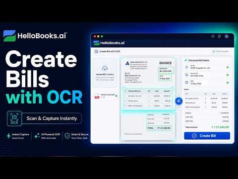 Create Bills with OCR — Scan & Capture Bills Instantly