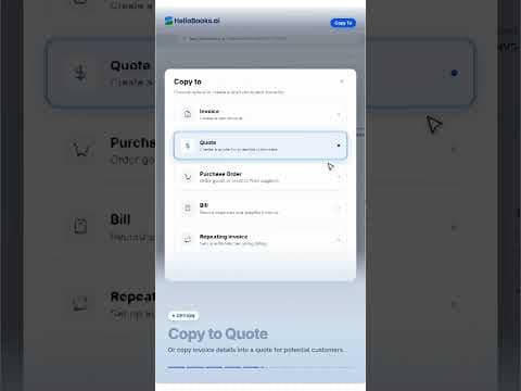 Hellobooks Copy To Invoice | Convert Documents into Invoices Easily