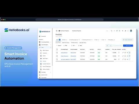 How to Upload Invoices in HelloBooks | Step-by-Step Demo