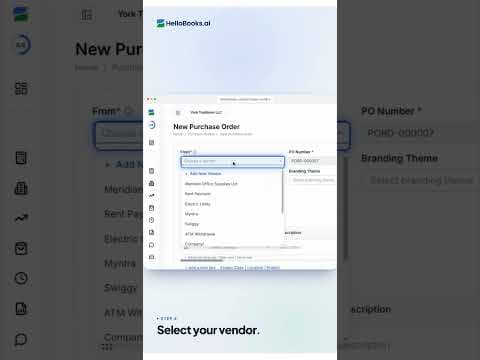 How to Create & Manage Purchase Orders in HelloBooks.ai