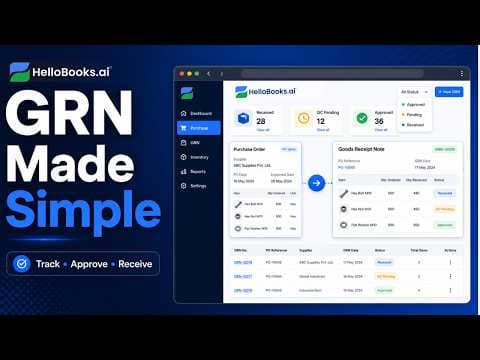 Manage Goods Receipts and Purchase Orders in HelloBooks