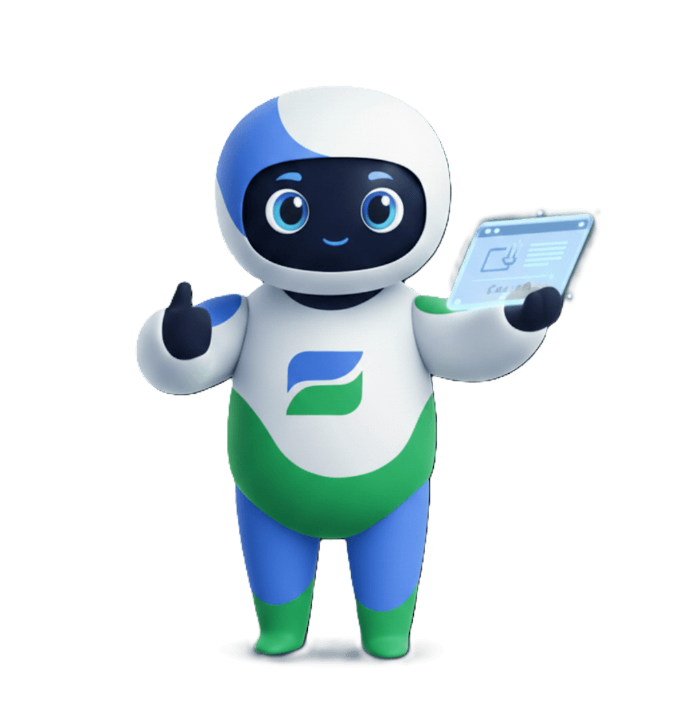 AI assistant working on a laptop, simplifying bookkeeping tasks.