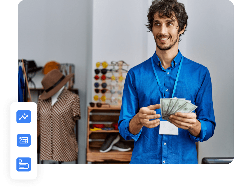 A chart of accounts on a monitor, customized for an Amazon seller.