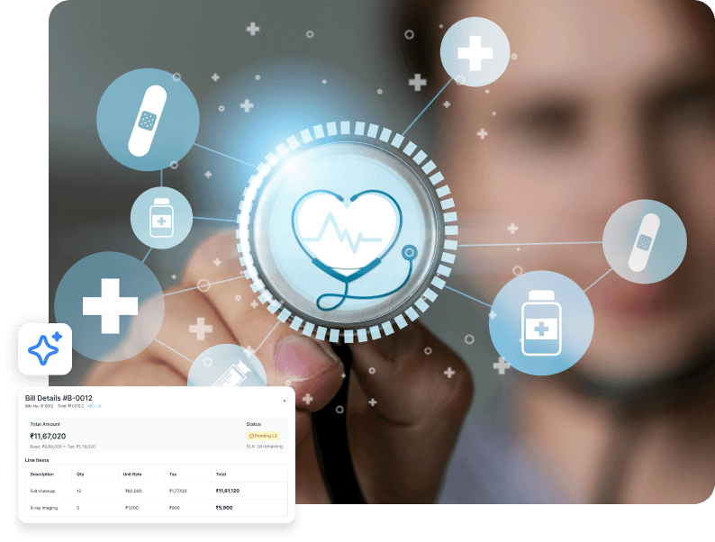 A clinic manager reviewing a chart of accounts on a laptop.