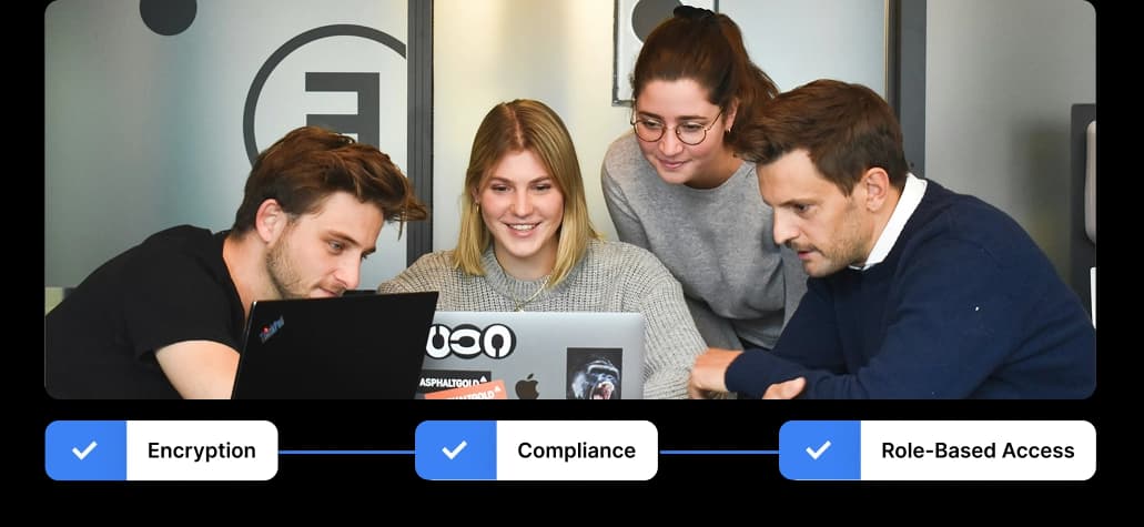 Team discussing security