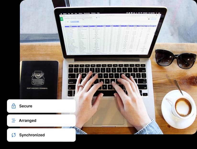 Accountant working on laptop