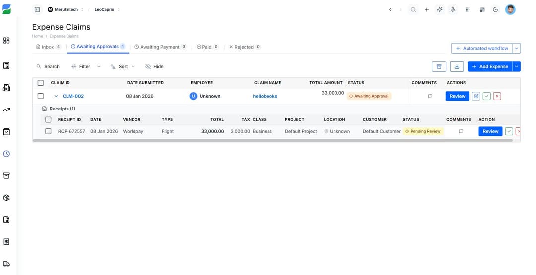 AI-Powered Receipt Matching