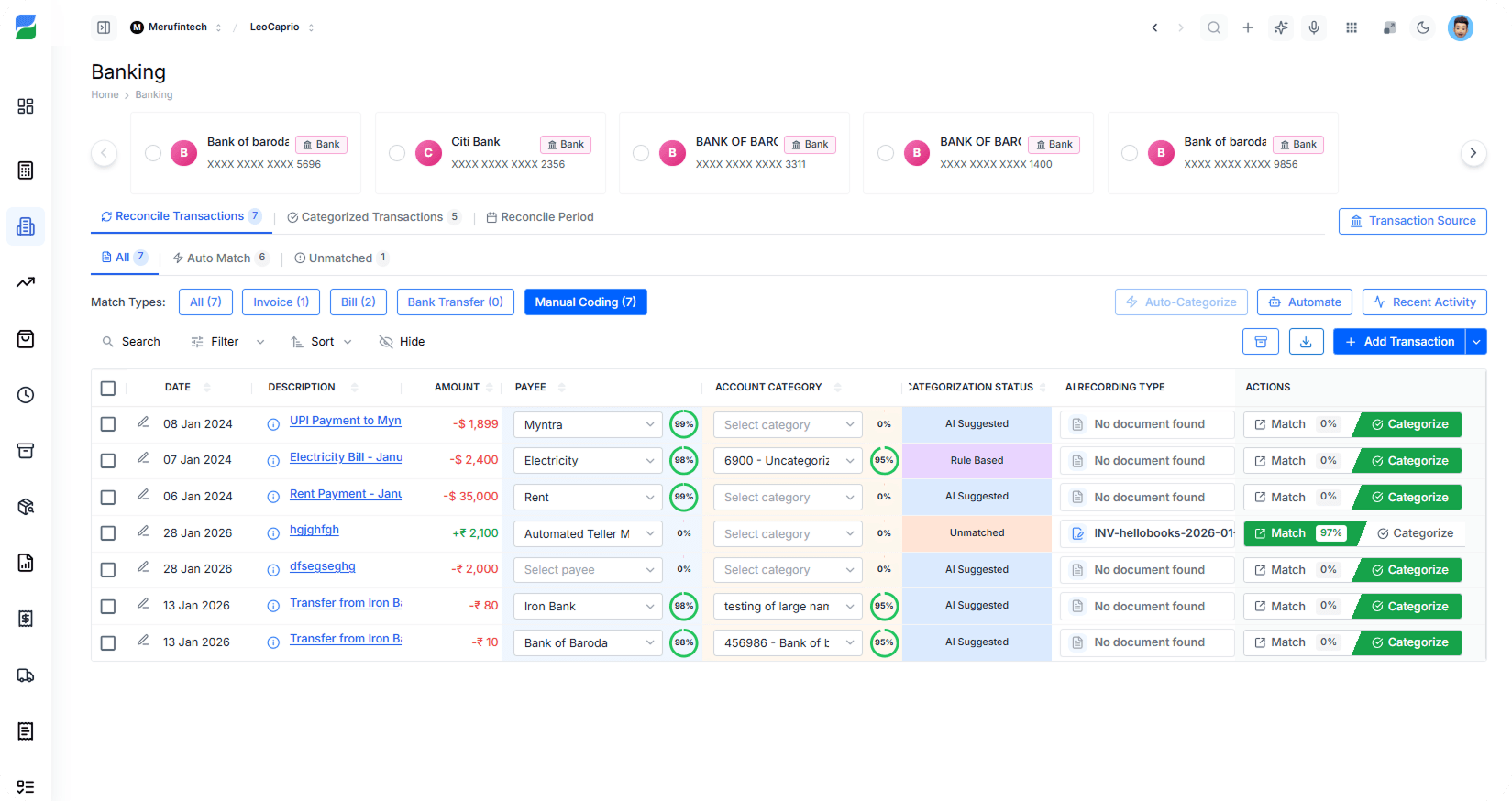 Categorization Dashboard