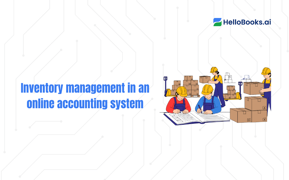Inventory management in an online accounting system