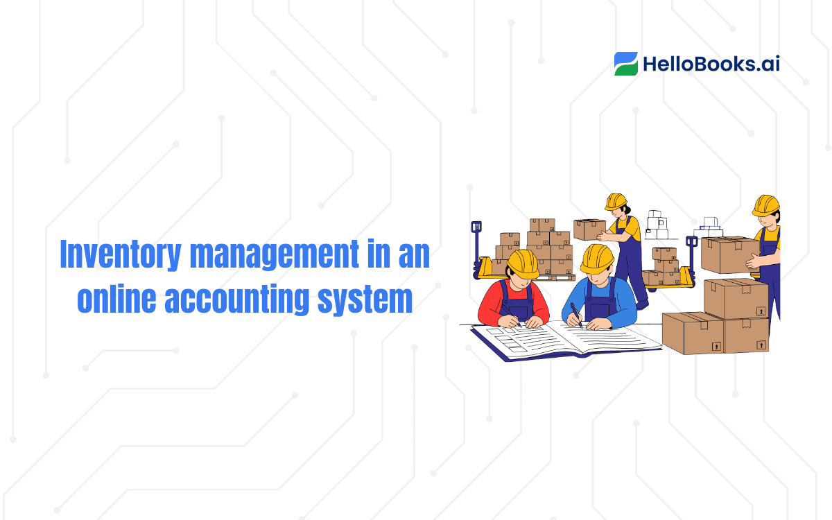 Inventory management in an online accounting system