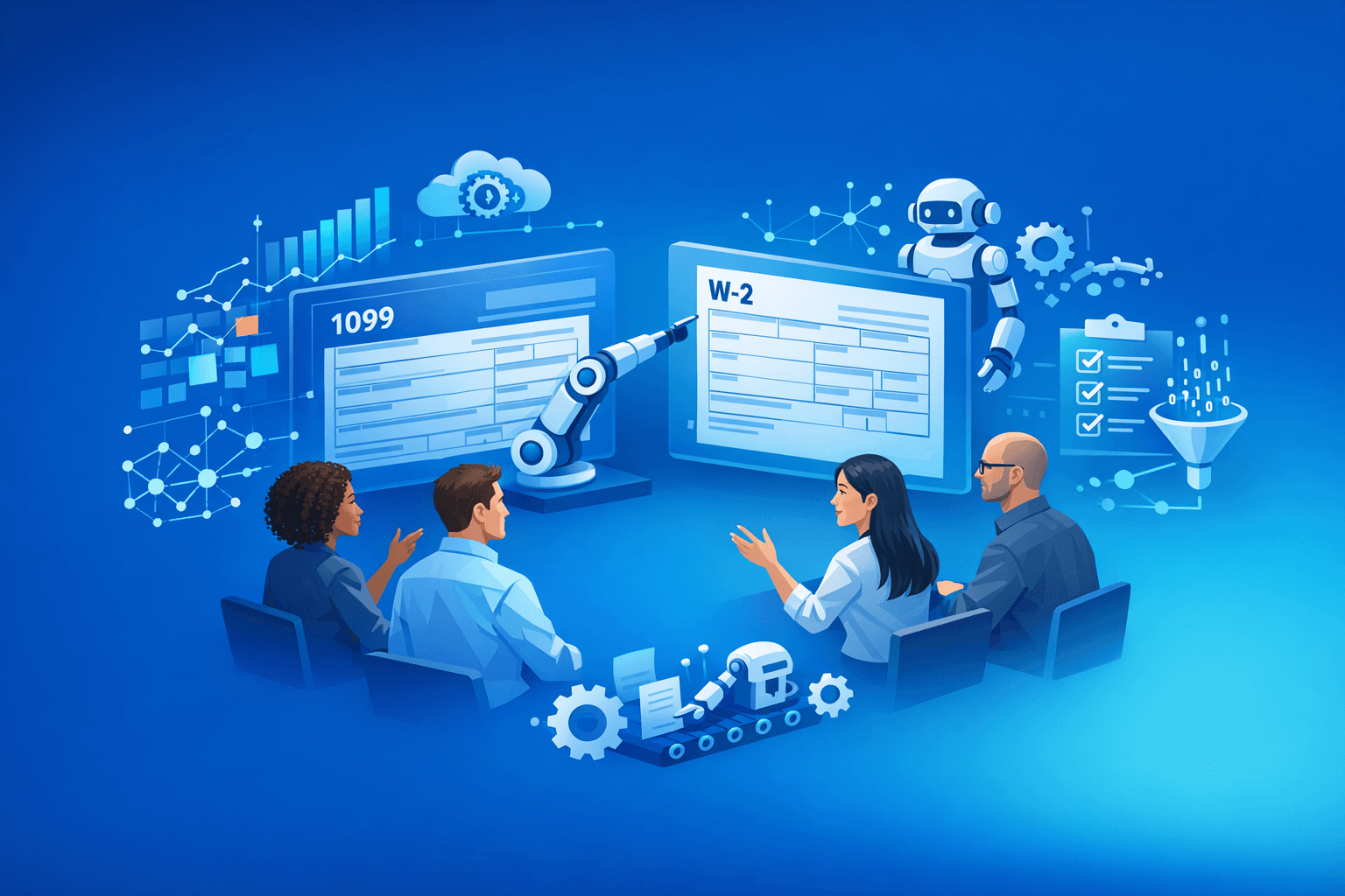 Cover: AI and 1099/W-2 Automation: How US Accountants Are Eliminating Tax Season Chaos. AI 1099/W-2 Automat