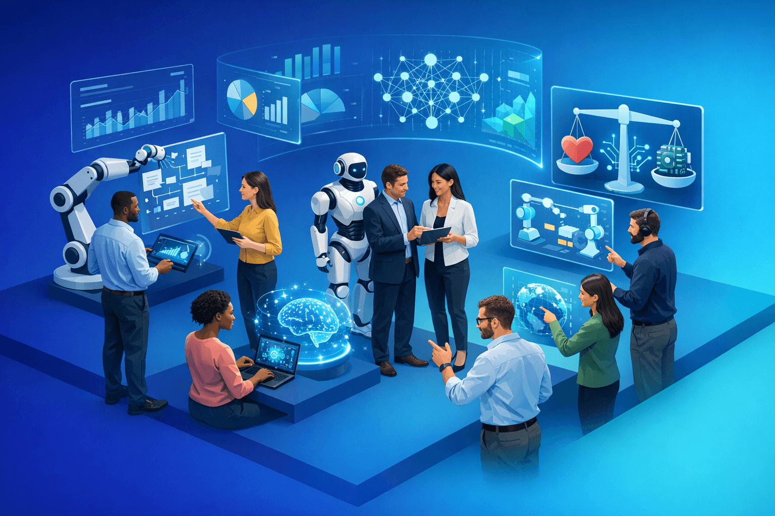 Cover: Ai Innovations To Improve Business Efficiency. AI Innovations for Business Efficiency. Explore pract