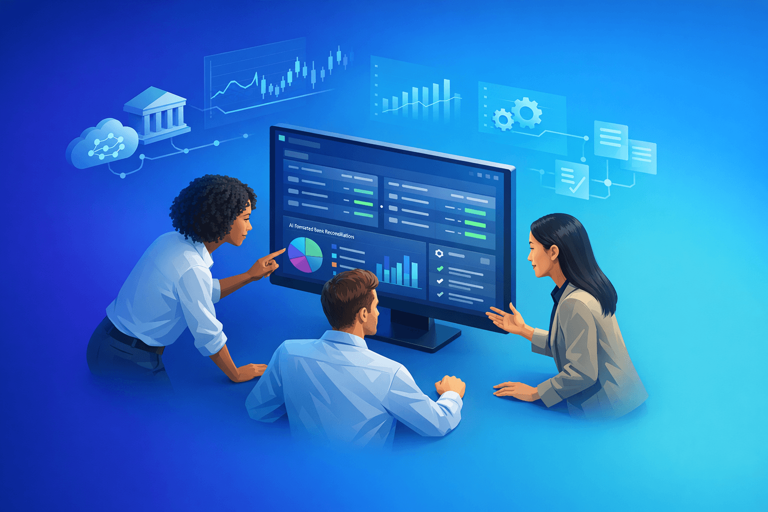 Cover: AI-powered bank feeds and automated reconciliation. AI Bank Feeds and Automated Reconciliation Guide