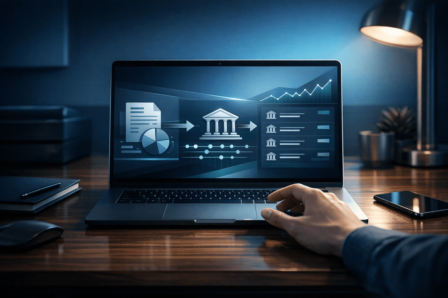 Automated bookkeeping integrated with modern business banking