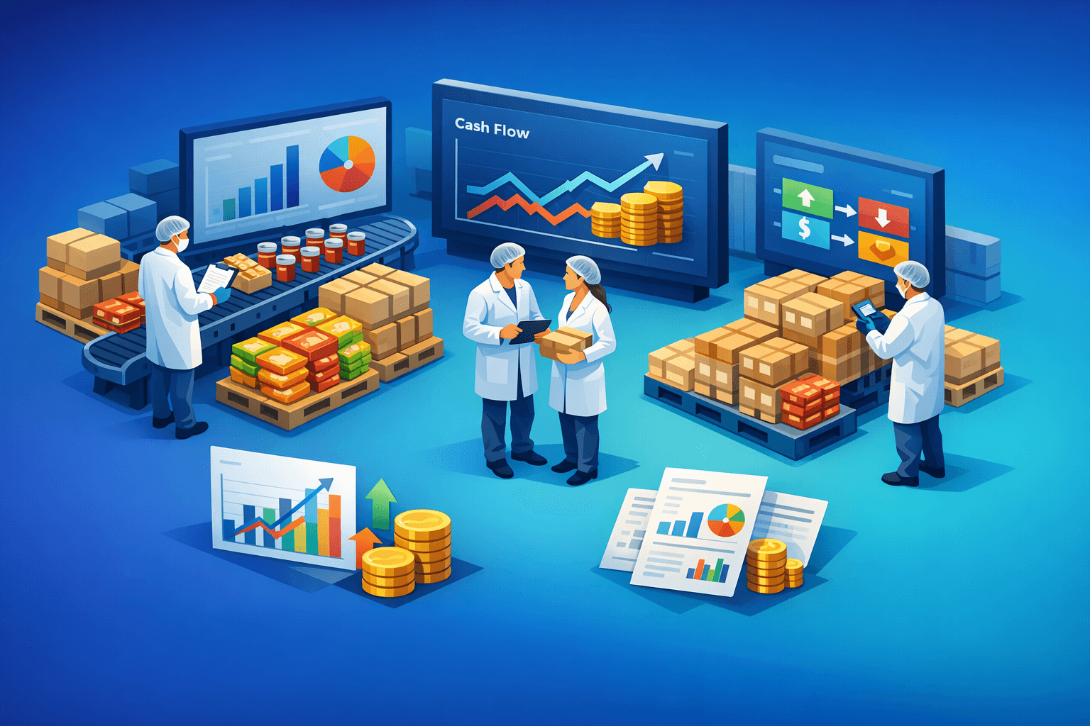 Cover: Cash Flow Management For A Food Manufacturing Business. Cash Flow Management for Food Makers. Practi