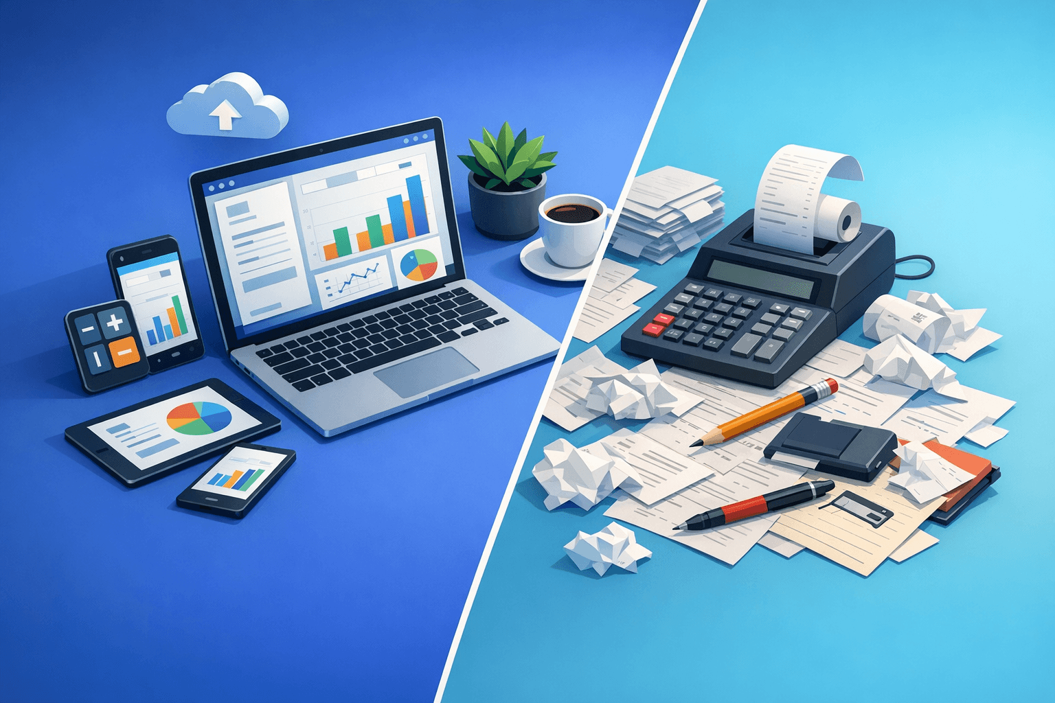 Cover: Comparing electronic invoicing and manual billing methods. Electronic Invoicing vs Manual Billing: K