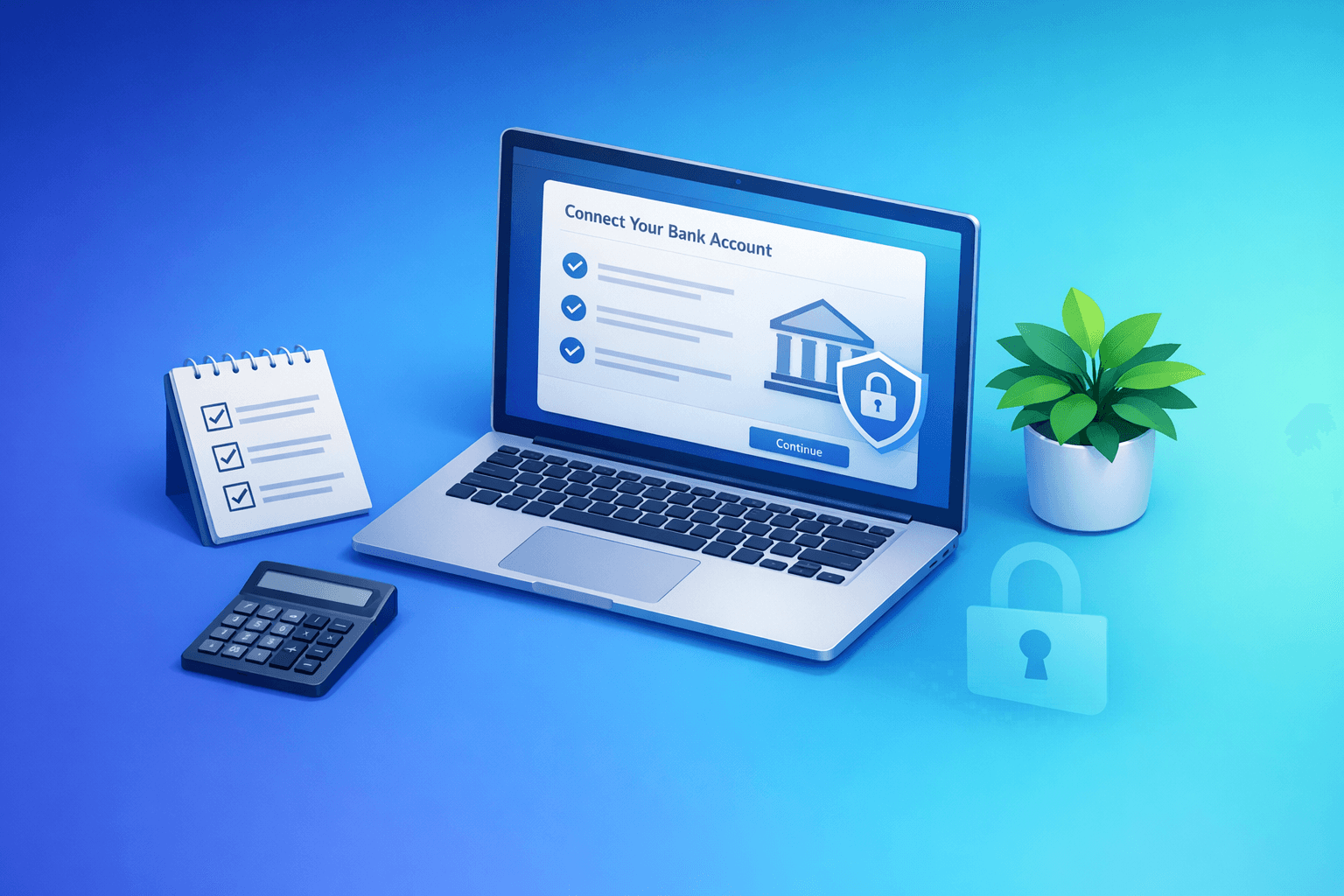 Cover: Connecting a bank account to an online payroll system. Connect Bank Account to Payroll: A Practical