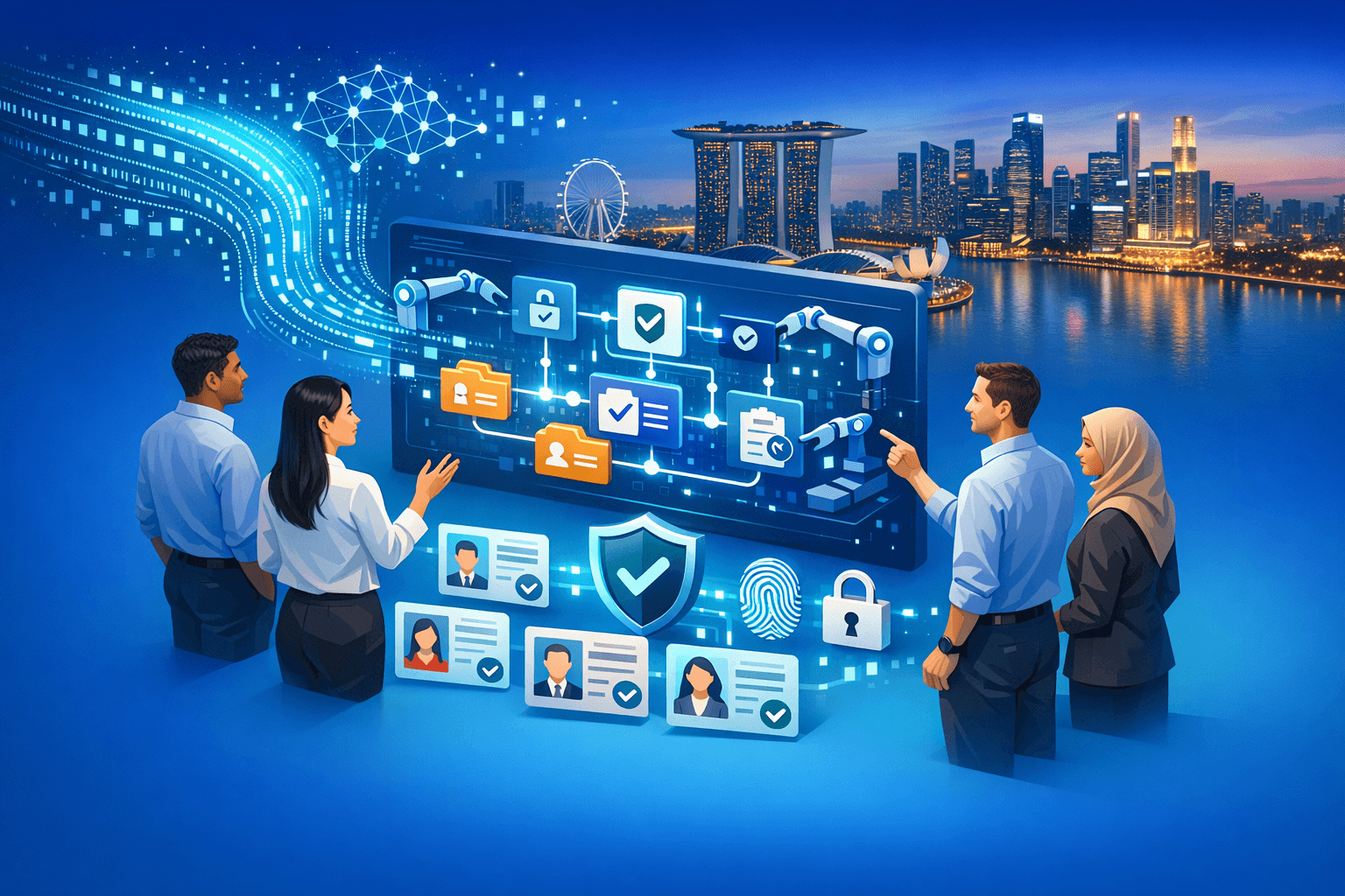 Cover: Corppass and AI: How Singapore Businesses Are Automating Digital Compliance. AI for Digital Complian