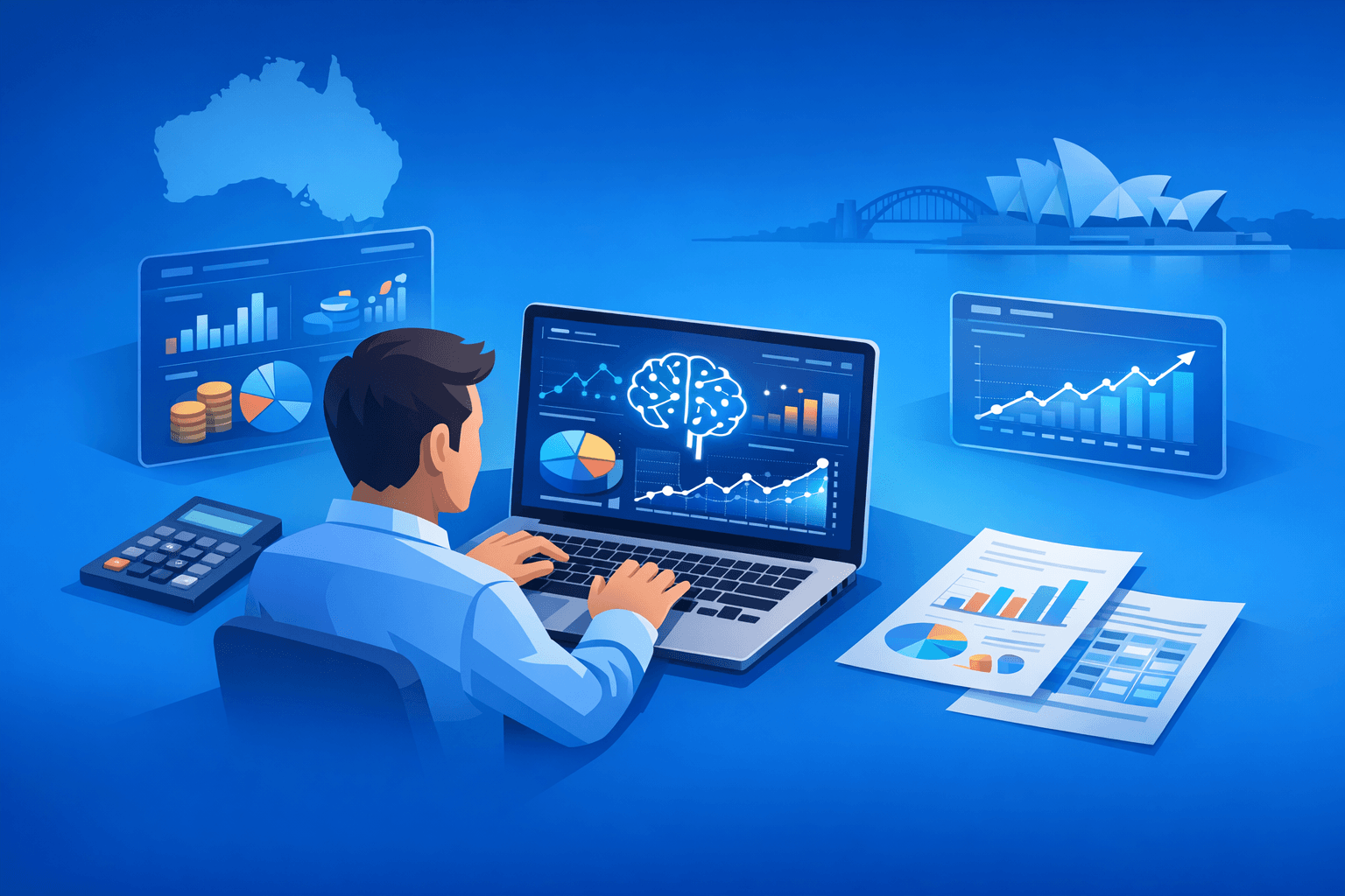 Cover: How Australian SMEs Benefit When Their Accountant Uses AI Tools. AI Accounting Benefits for Australi