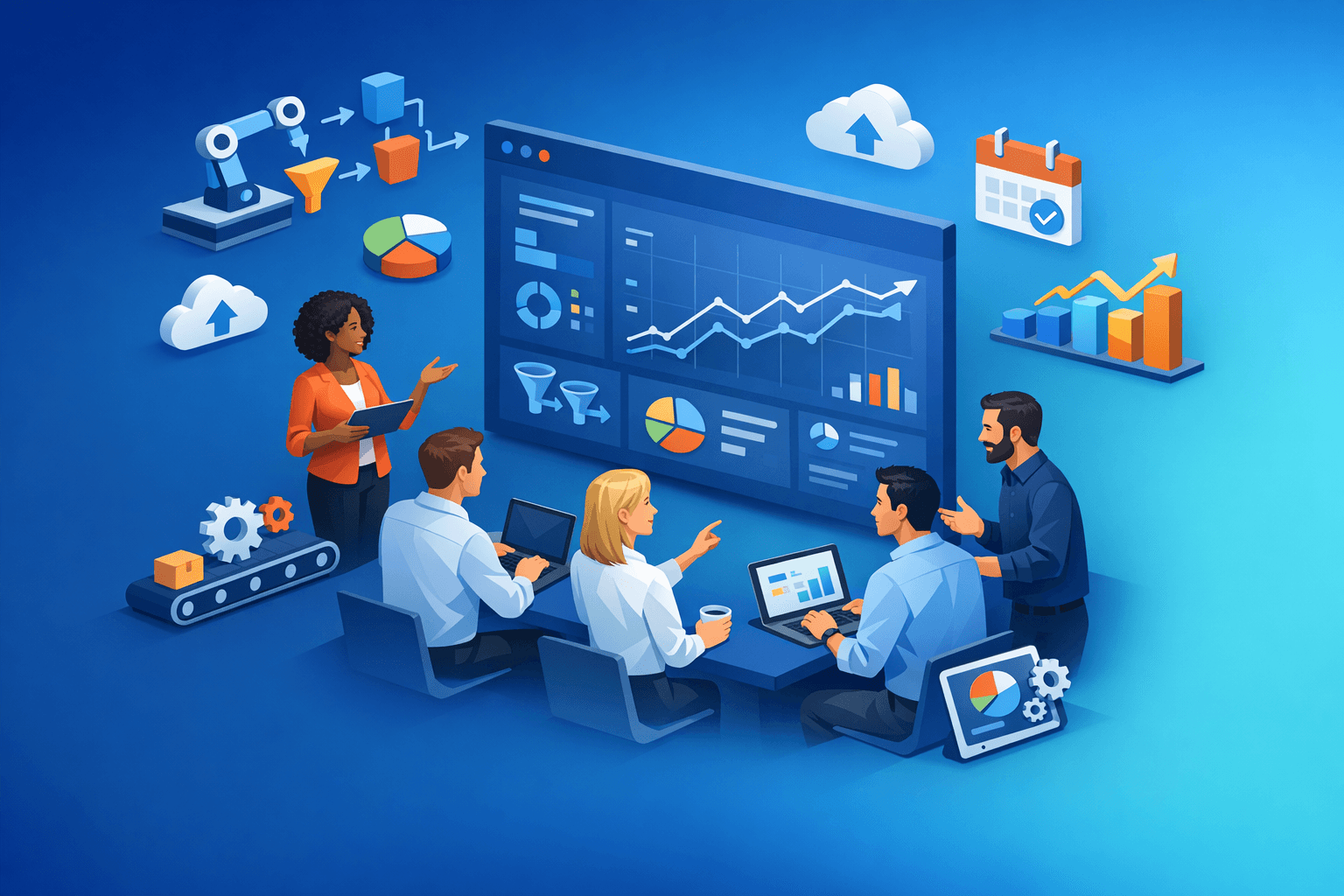 Cover: How business management software supports MSME growth. Business software for MSME growth. Learn how