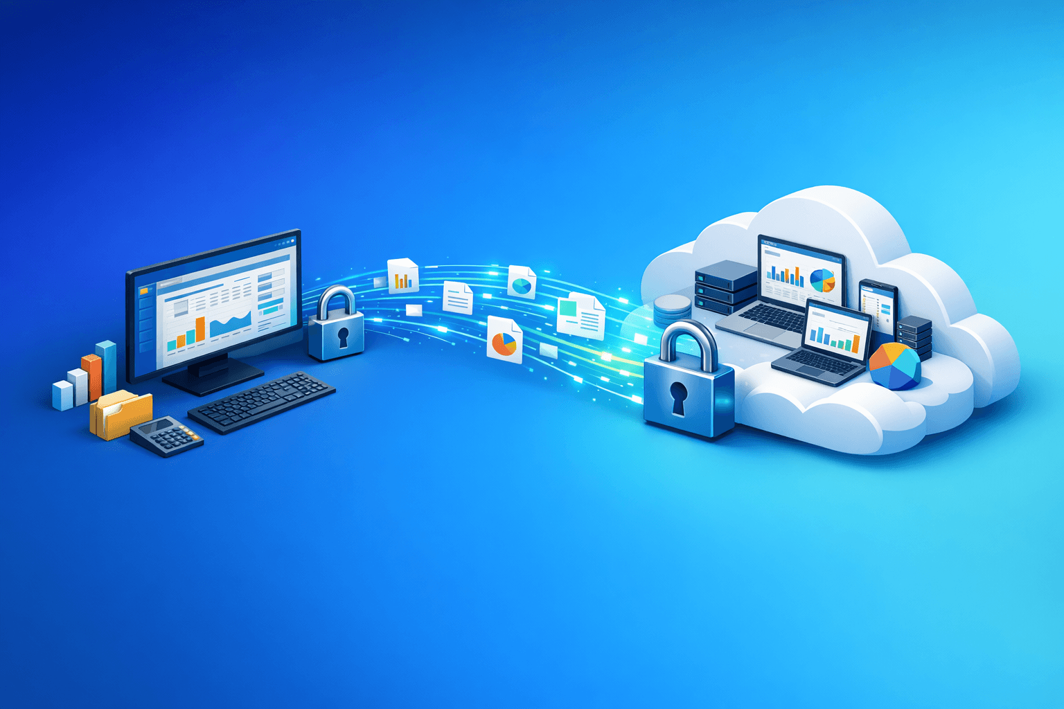 Cover: How to Migrate from TallyPrime to Cloud Accounting Without Losing Data. Cloud Accounting Migration G