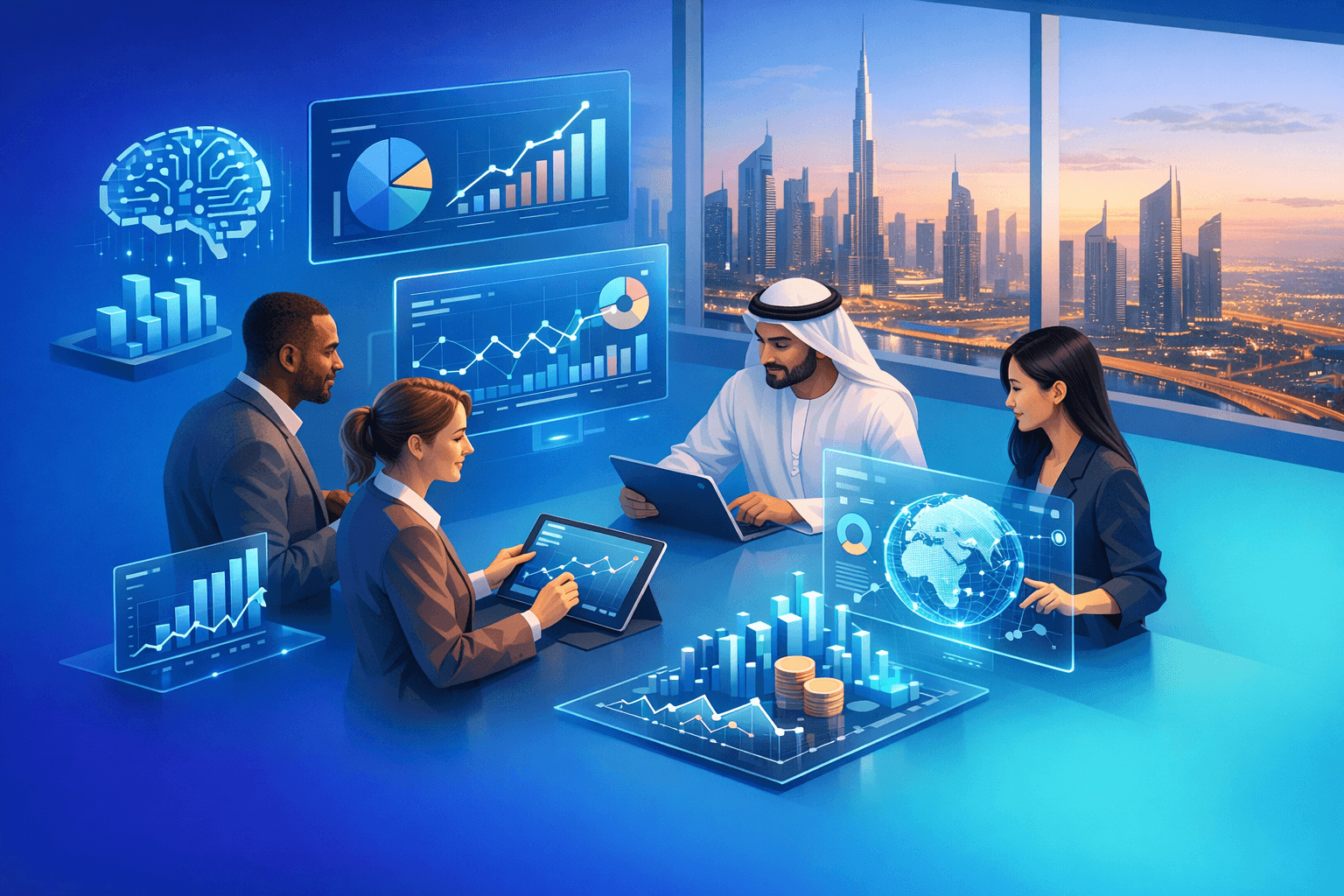 Cover: How UAE Accounting Firms Are Using AI to Win Clients in a Competitive Market. UAE Accounting Firms W