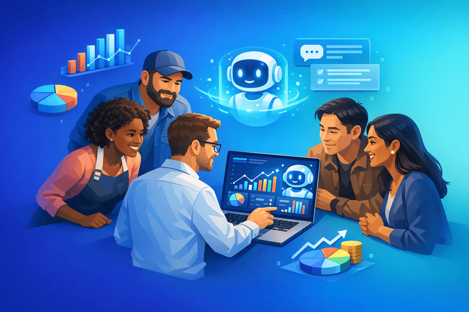 Cover: How US Small Business Owners Benefit When Their Accountant Uses AI. AI Accounting Benefits for US Sm