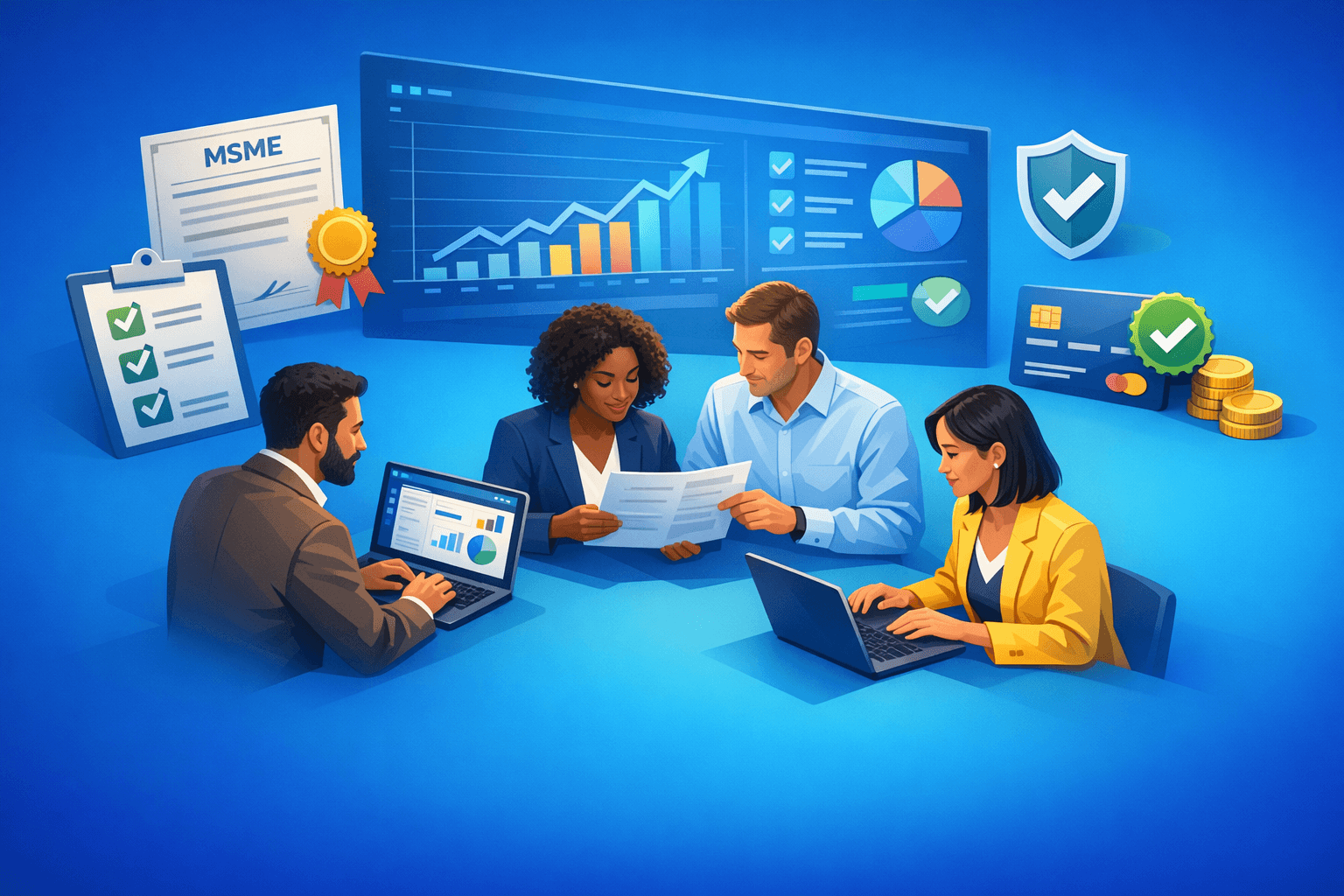 Cover: MSME Registration Benefits and How Accounting Software Helps. MSME Registration Benefits and Account