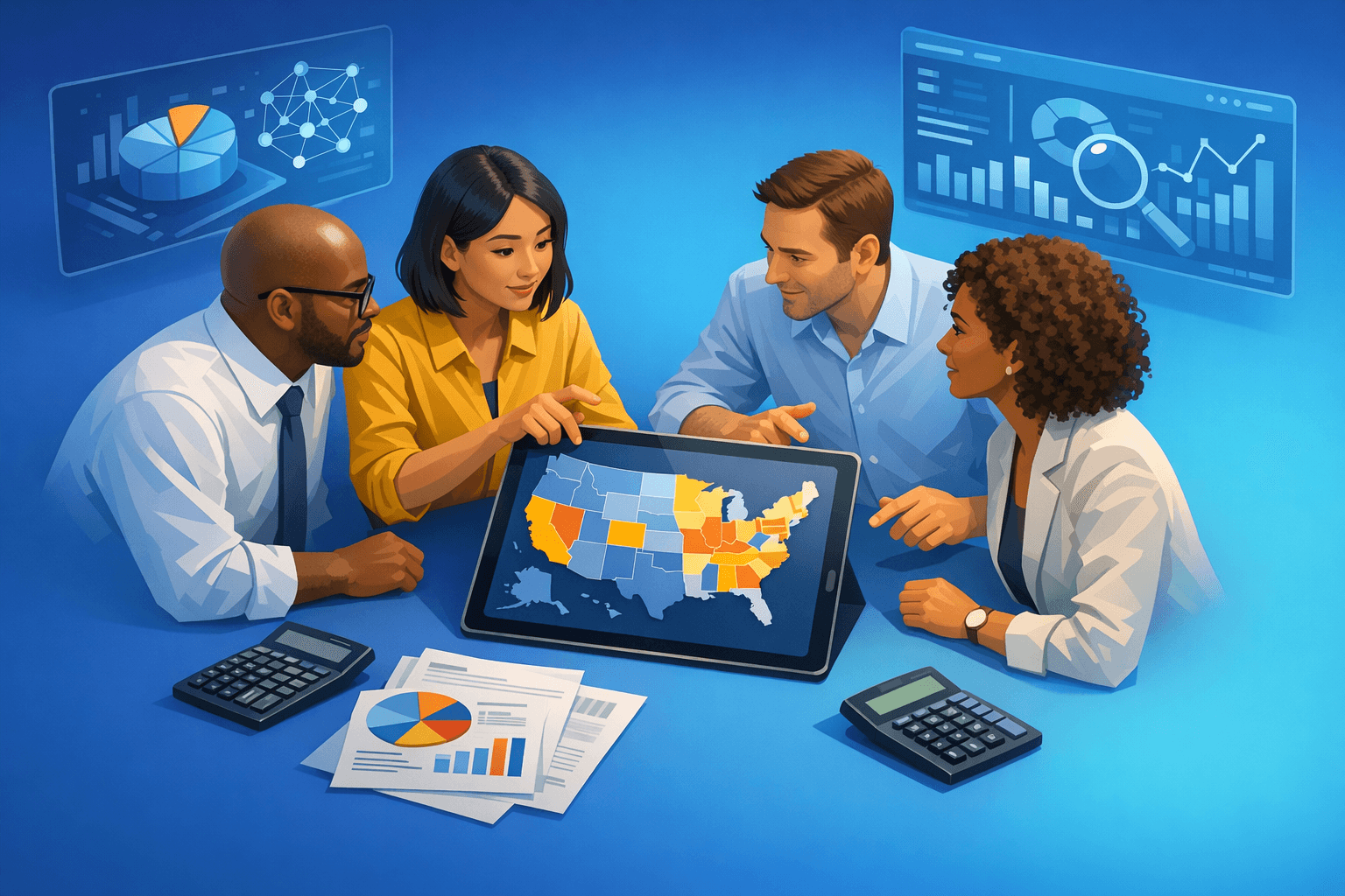 Cover: Multi-State Tax Compliance and AI: A Guide for US Accountants. AI Guide for Multi-State Tax Complian