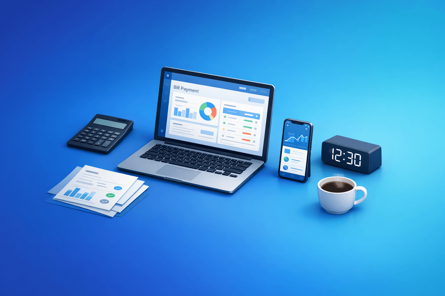 Cover: Online bill payment and bill management. Online Bill Payments & Management. Practical guide to onlin