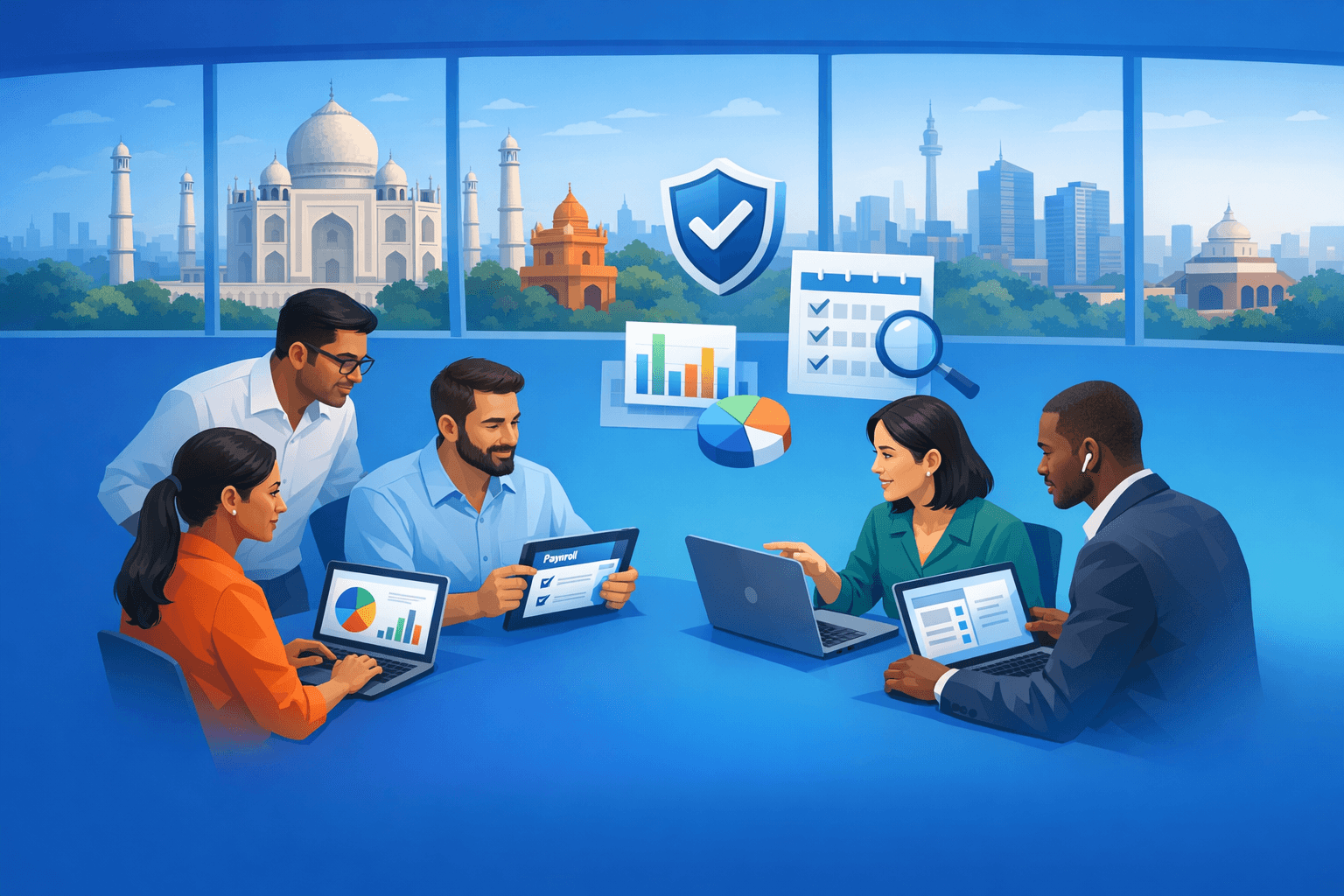 Cover: Payroll features and compliance for Indian businesses. Learn essential payroll features and statutor