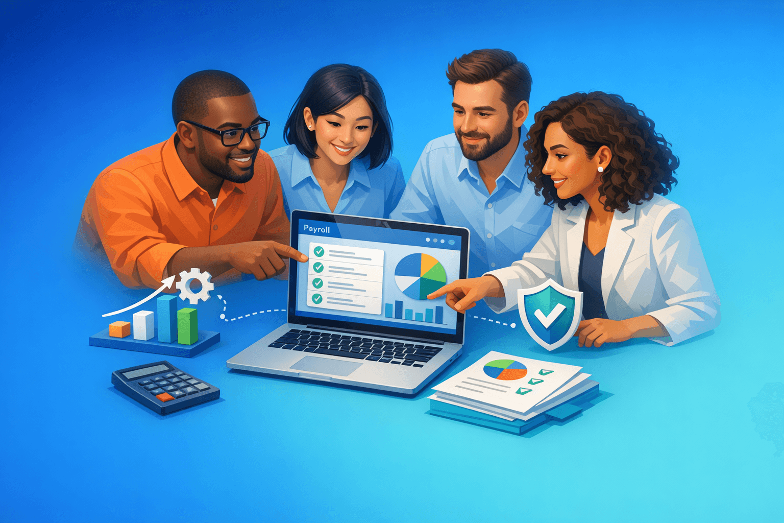 Cover: Payroll software features for small businesses. Payroll Software Features for Small Businesses. Disc