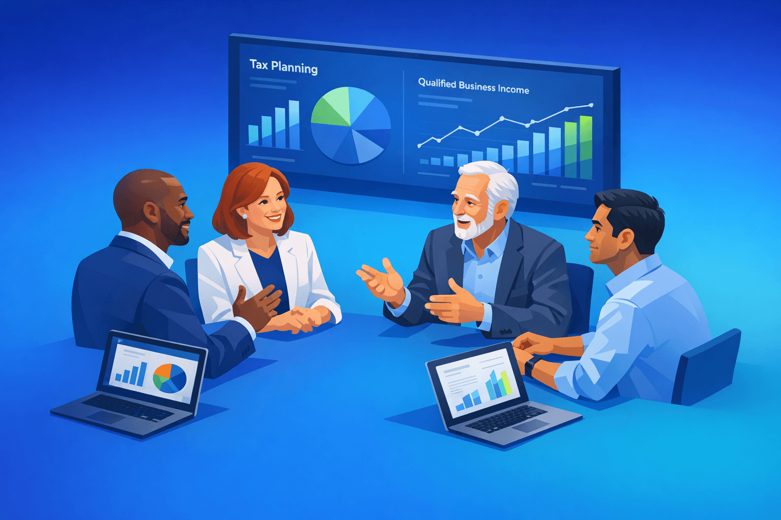 Cover: Qualified Business Income (Section 199A) update for business owners. Section 199A Update for Busines