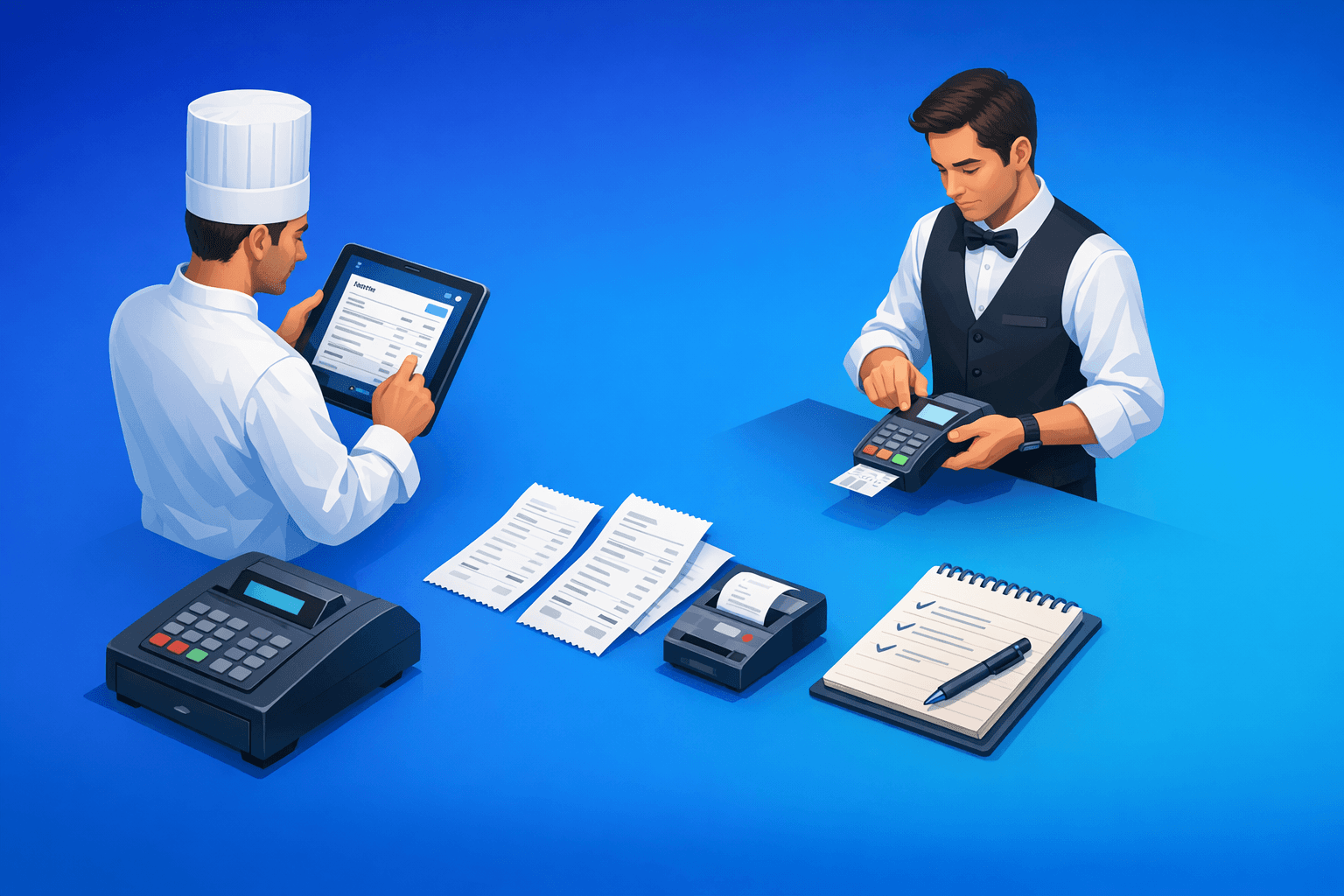 Cover: Step-by-step invoicing process for restaurant billing. Restaurant invoice workflow guide. Step-by-st