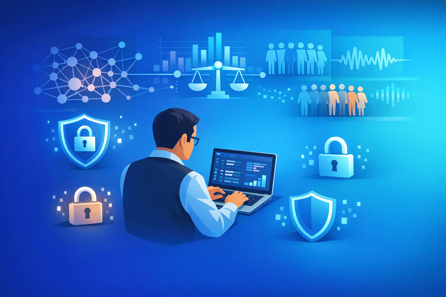 Cover: The Ethics of AI in Accounting: Data Privacy, Bias and Client Confidentiality. Ethics of AI in Accou