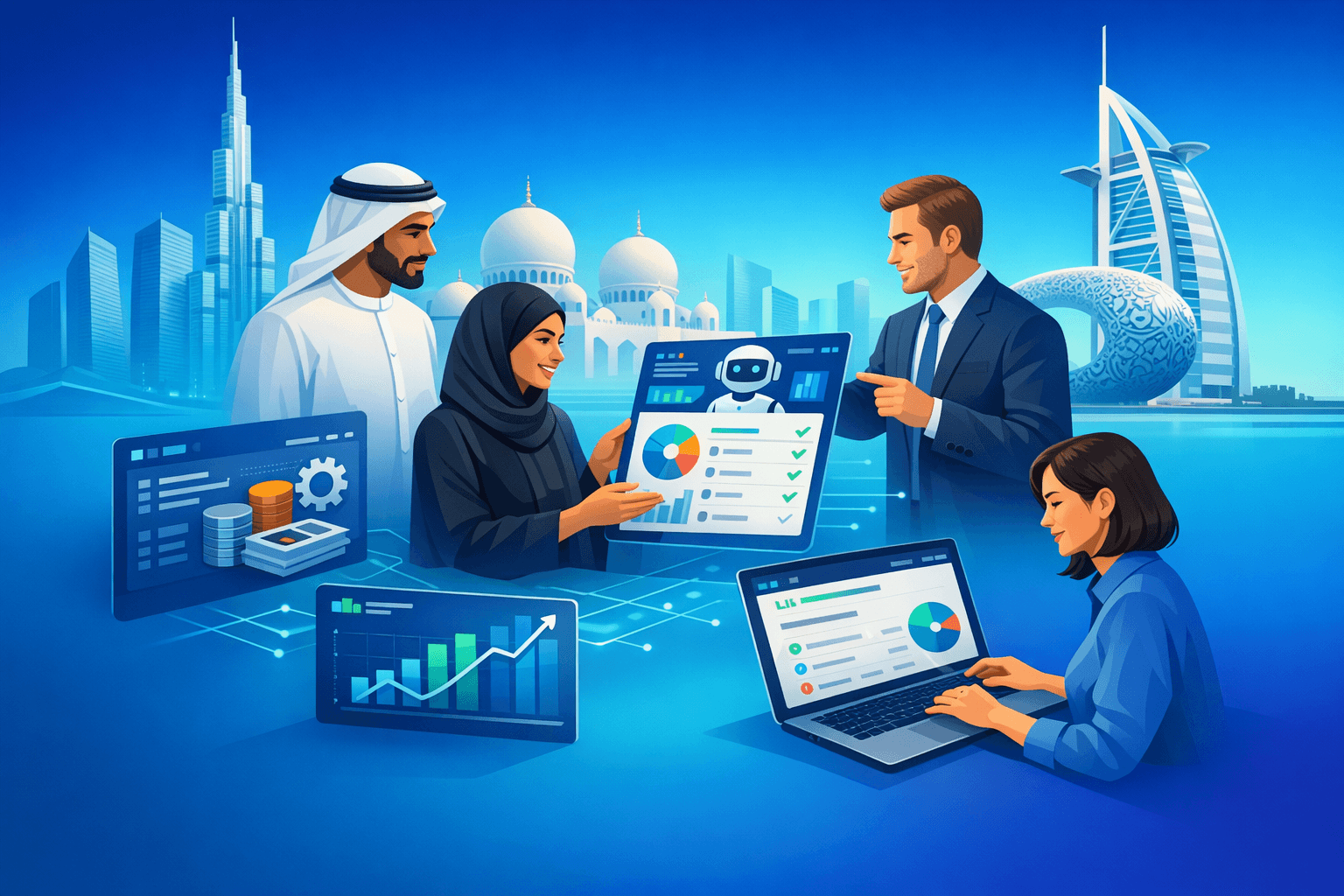 Cover: Top AI Accounting and Bookkeeping Tools for UAE Businesses in 2025. AI Accounting Tools for UAE Busi