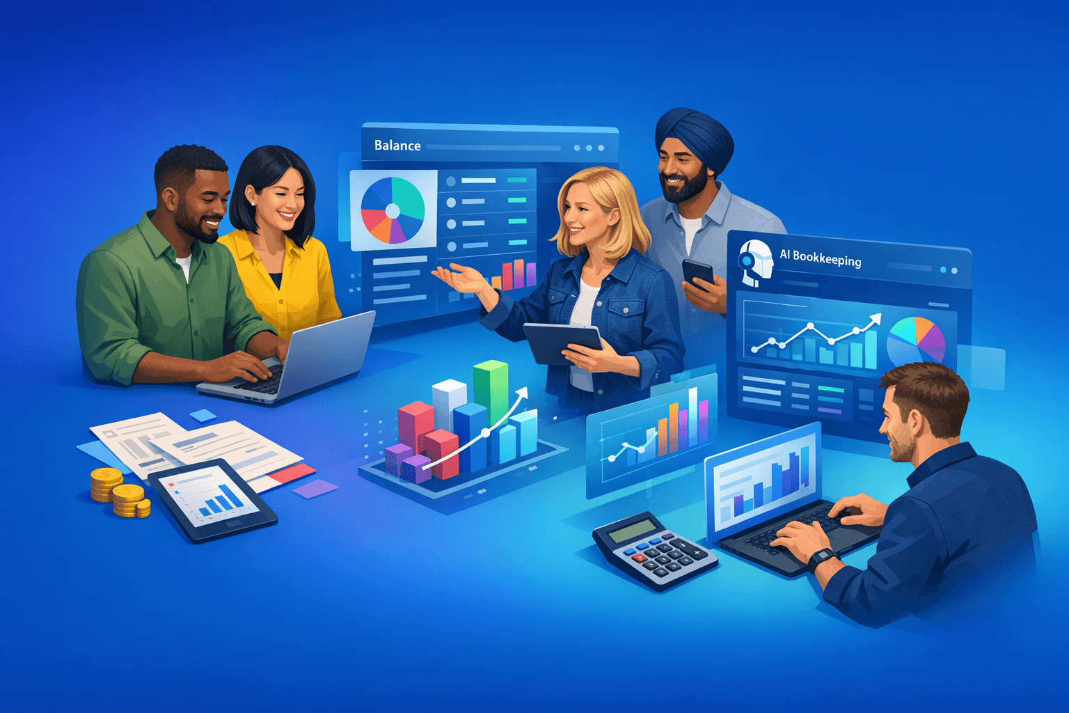 Cover: Top AI Bookkeeping Tools for UK Small Businesses in 2025. Top AI Bookkeeping Tools for UK Small Busi