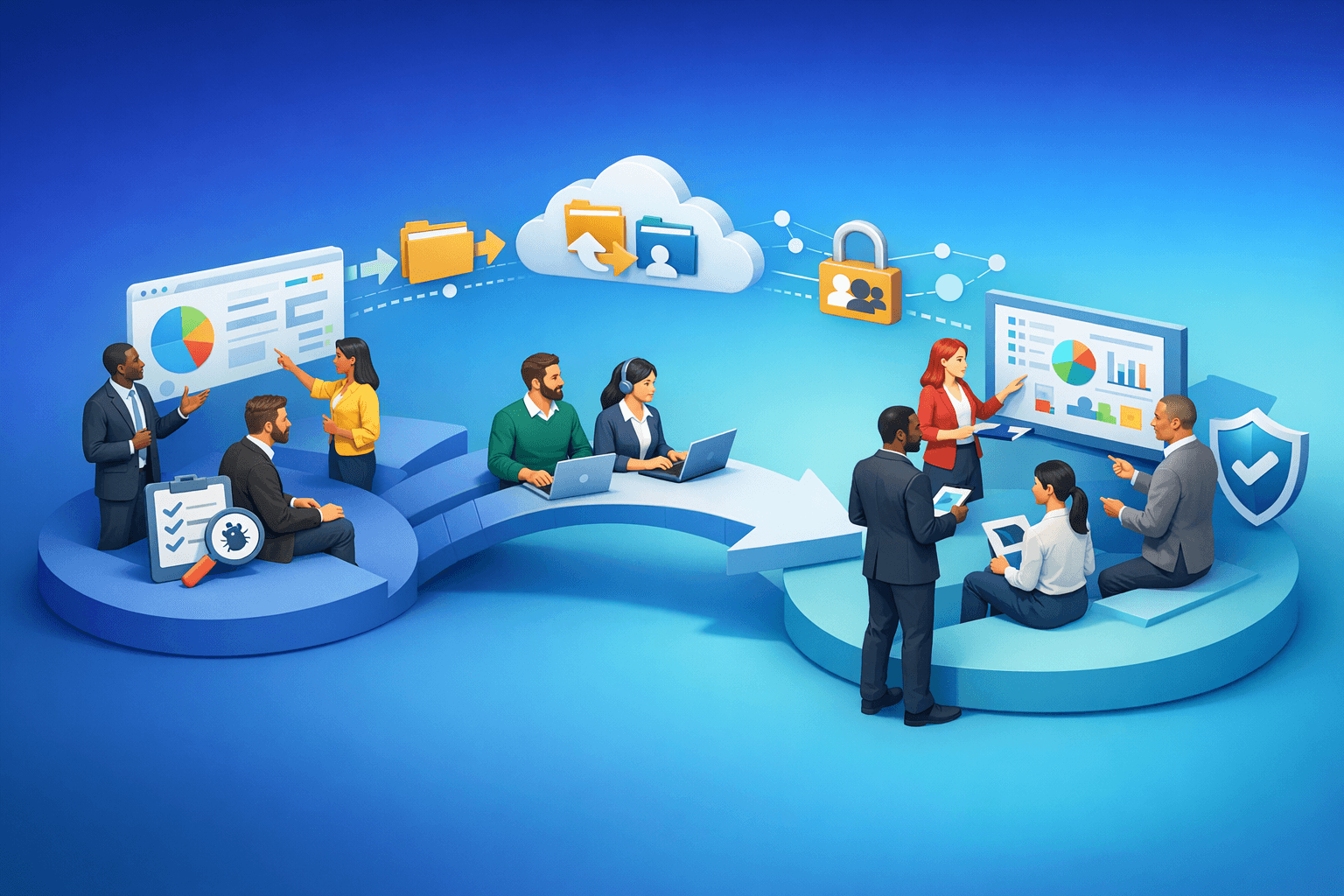 Cover: Transitioning between accounting platforms. Accounting Migration: A Practical Guide. Step-by-step gu