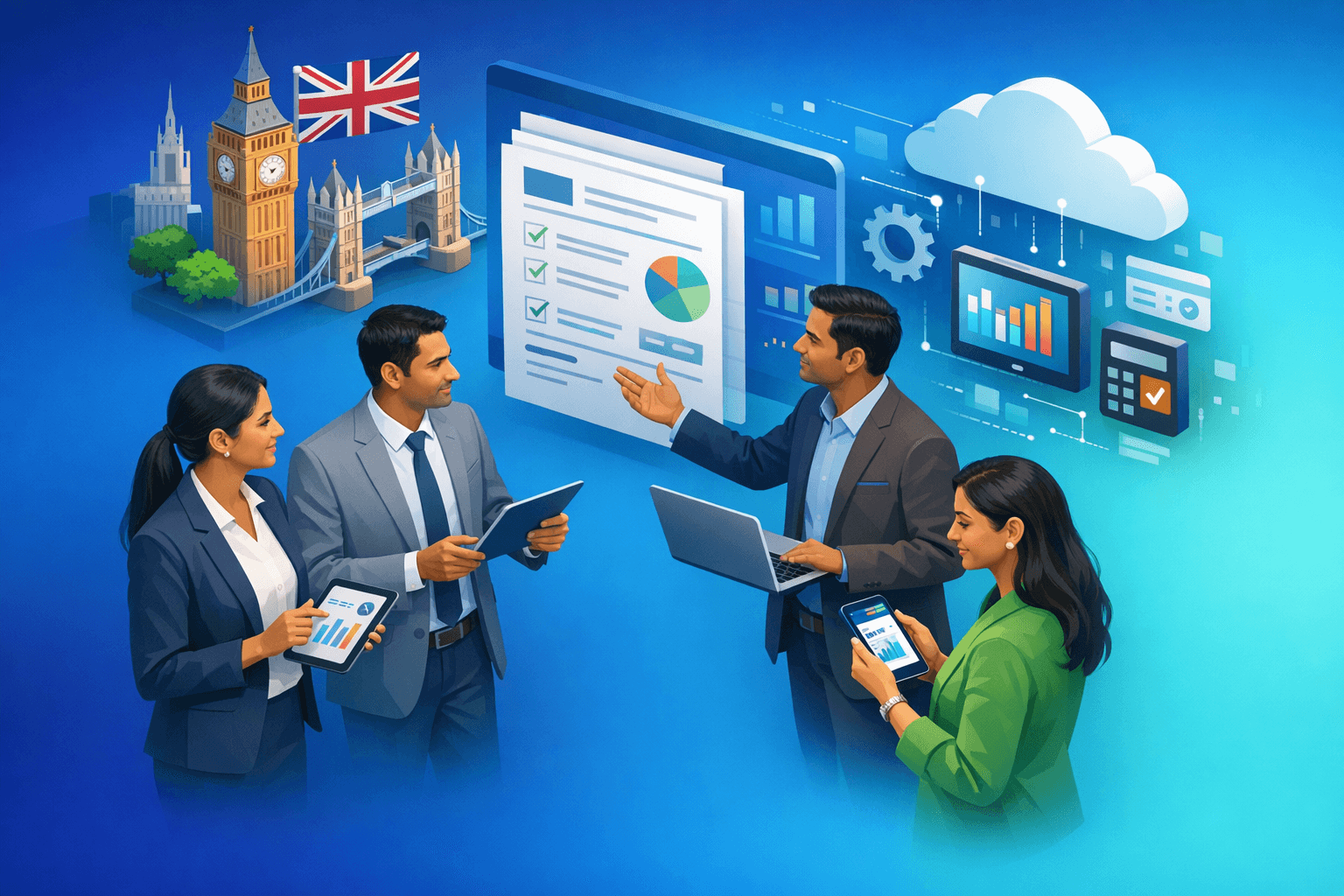 Cover: UK MTD (Making Tax Digital): Guide for Indian Businesses with UK Ops. UK MTD Guide for Indian Busine