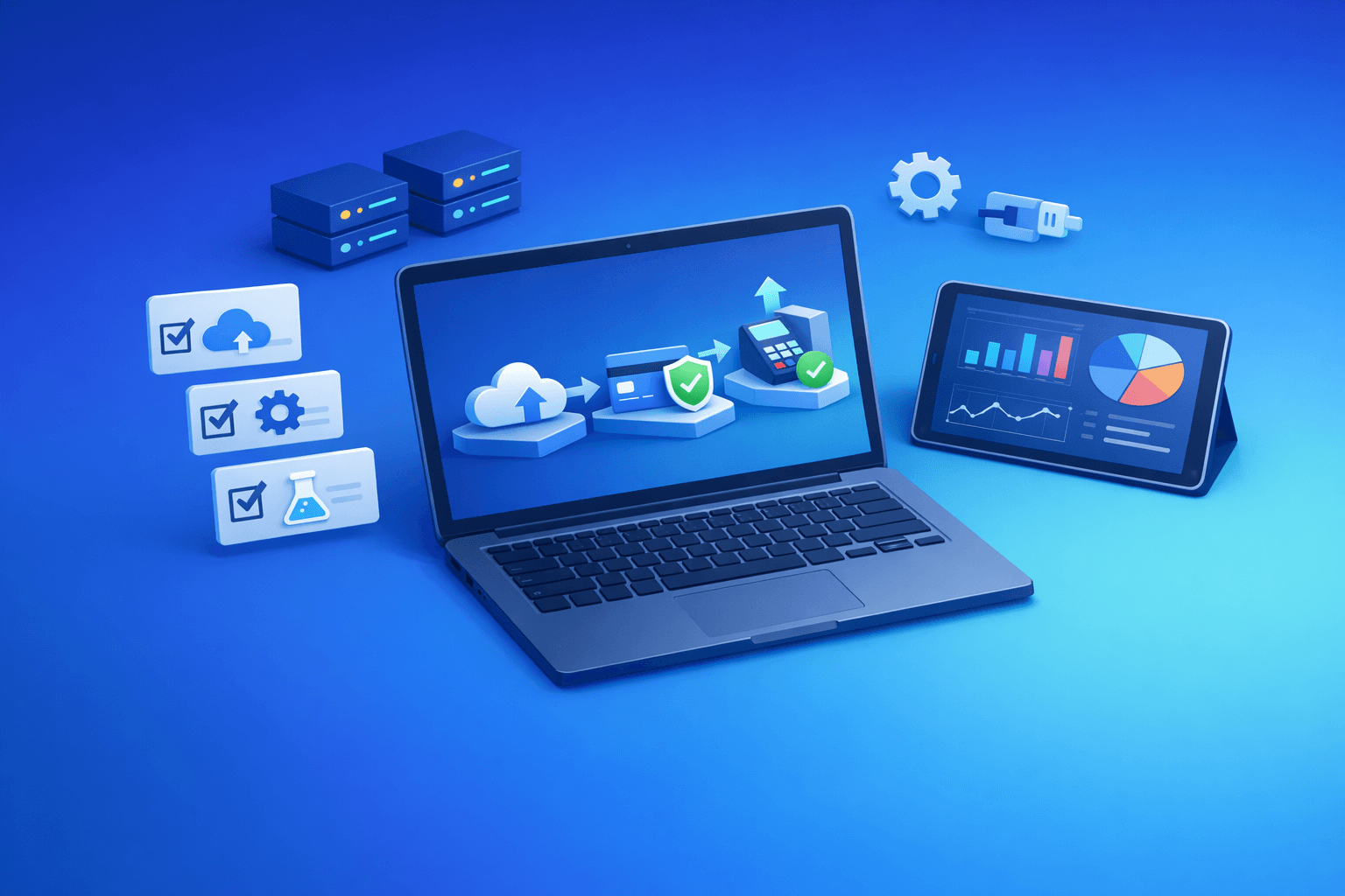 Cover: Upgrading a payment connector in an accounting app. Payment Connector Upgrade for Accounting Apps. S