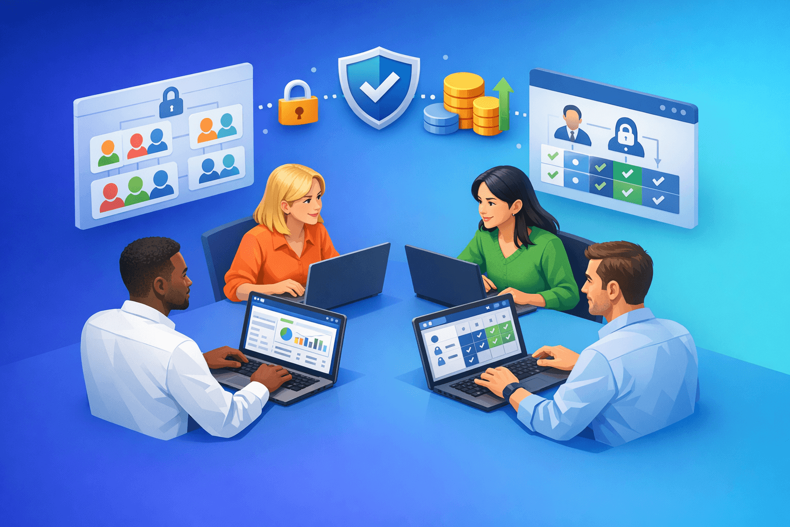 Cover: User group management in accounting software. User Group Management Best Practices. Guide to user gr