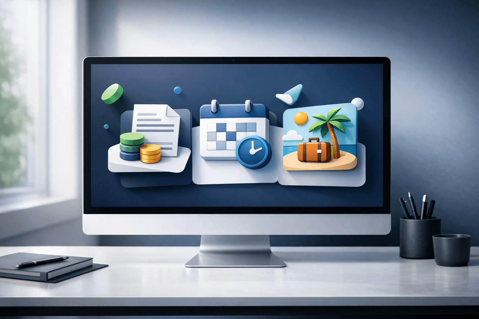 Cover: Using an employee self-service desktop portal for payslips, timesheets and leave — Self-Service Port