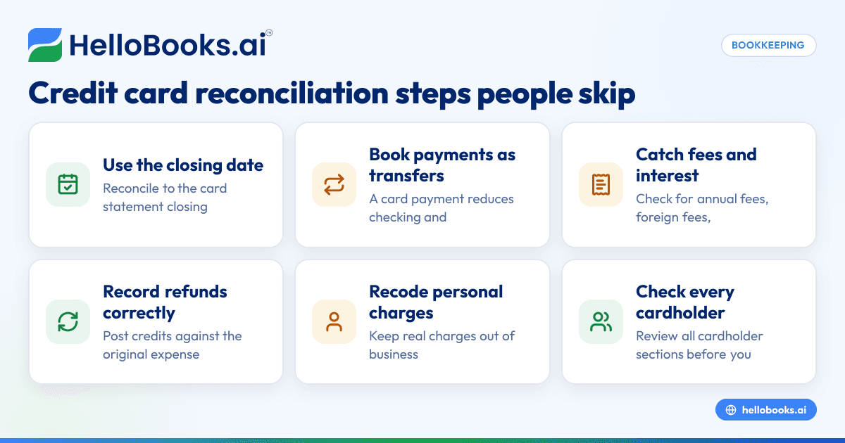 Credit Card Reconciliation: The Steps Small Businesses Skip