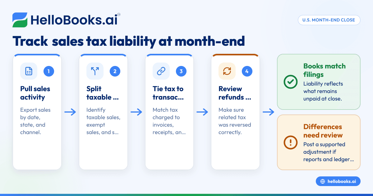 How to Track Sales Tax Liability in the United States During Month-End Close