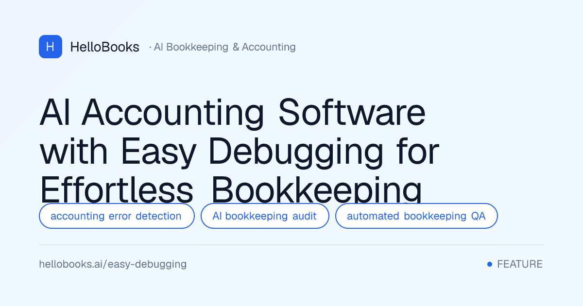AI Accounting Software with Easy Debugging for Effortless Bookkeeping