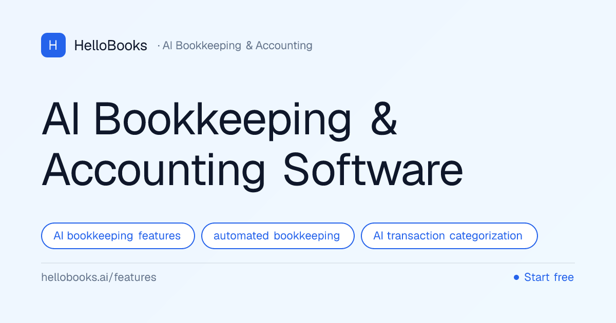 AI Bookkeeping & Accounting Software