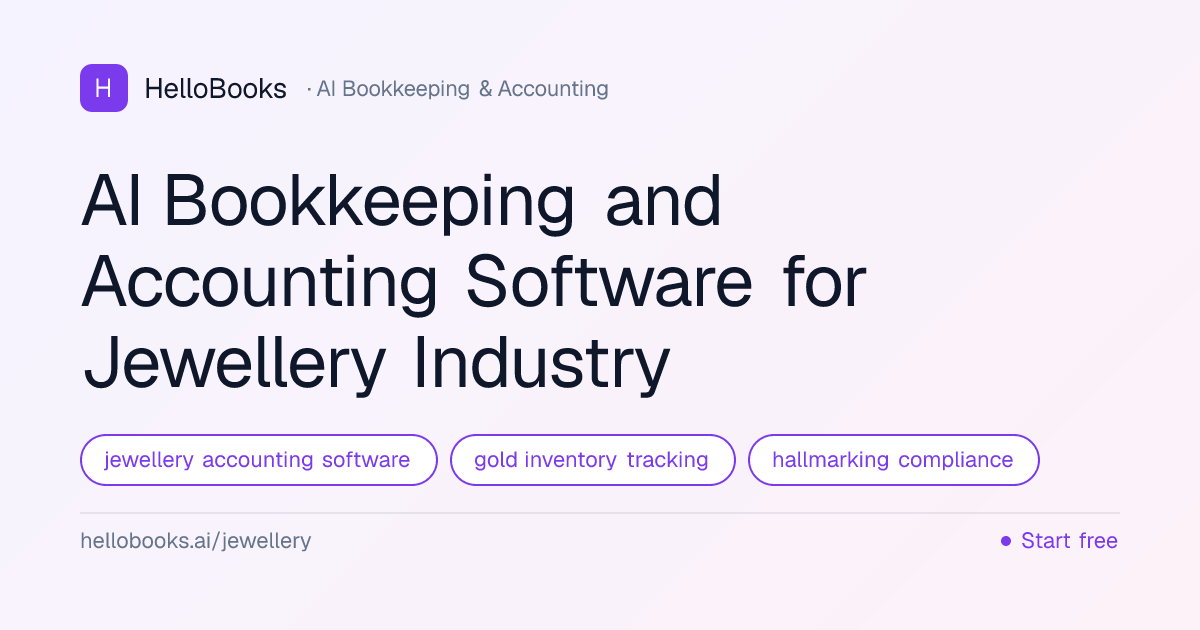 AI Bookkeeping and Accounting Software for Jewellery Industry